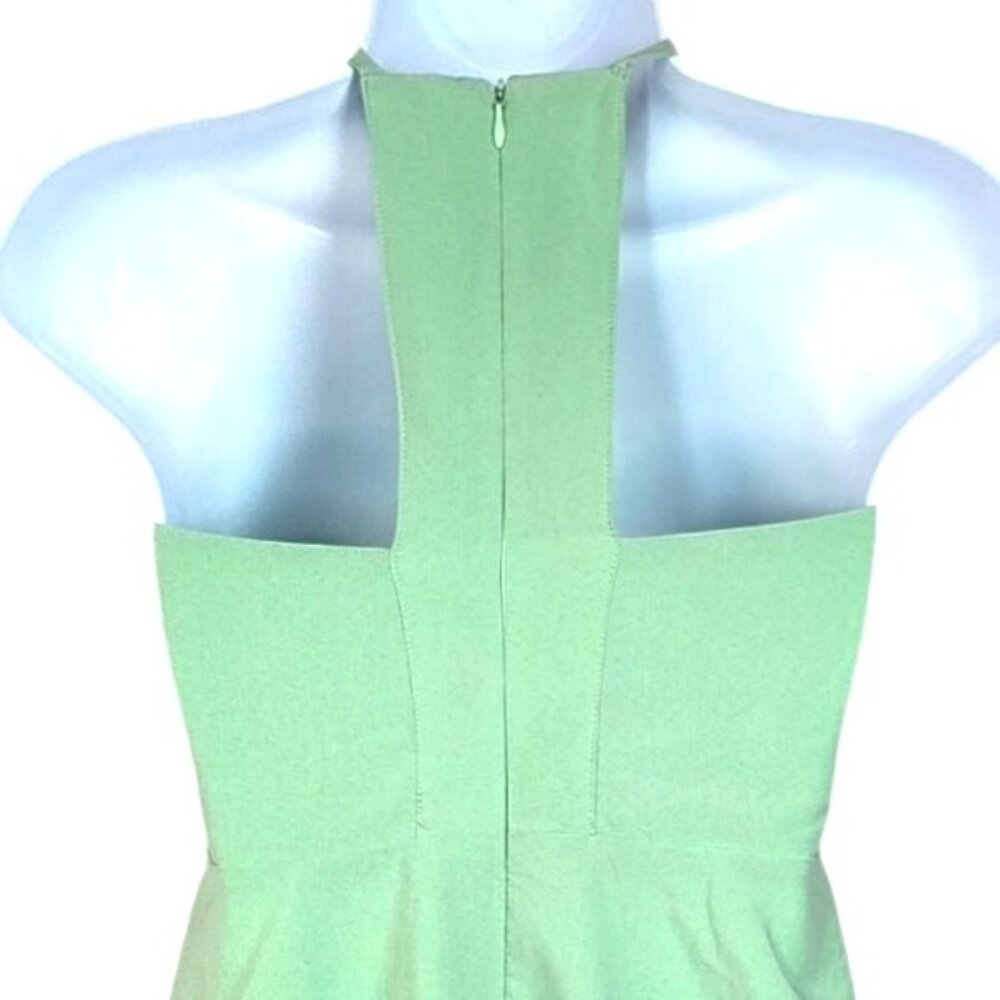 Lulus Mint Green Halter Front Cutout Back Skater Dress Size M - Picture 4 of 6